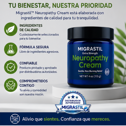 Migrastil™ | Crema para Aliviar el Dolor Muscular y Nervioso