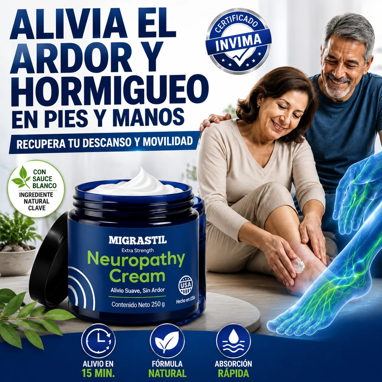Migrastil™ | Crema para Aliviar el Dolor Muscular y Nervioso