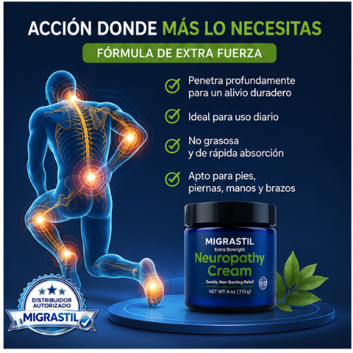 Migrastil™ | Crema para Aliviar el Dolor Muscular y Nervioso