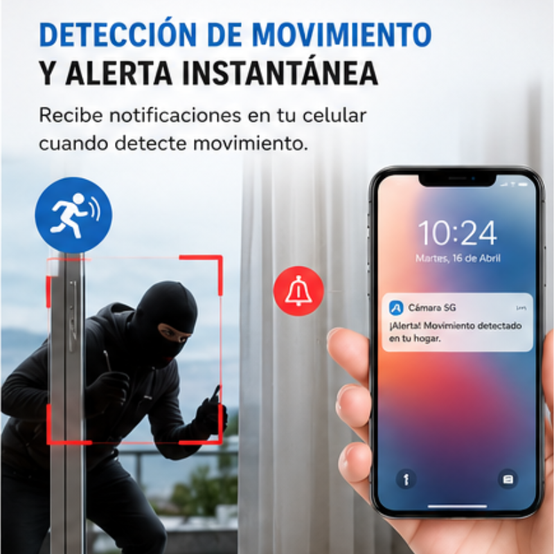 Cámara de Seguridad WiFi para el Hogar JT-CLEAR