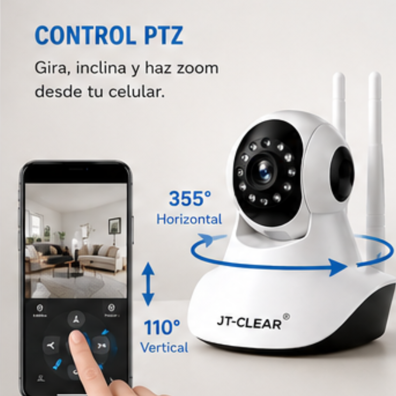 Cámara de Seguridad WiFi para el Hogar JT-CLEAR