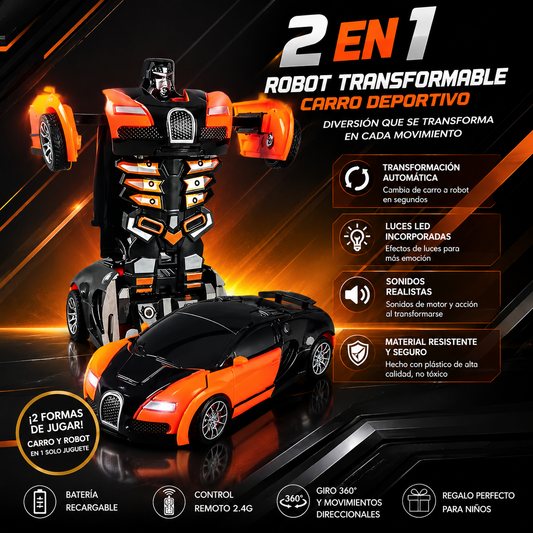 Super Bugatti Transformer 2-en-1: El Regalo Favorito de los Niños (Edición 2026)