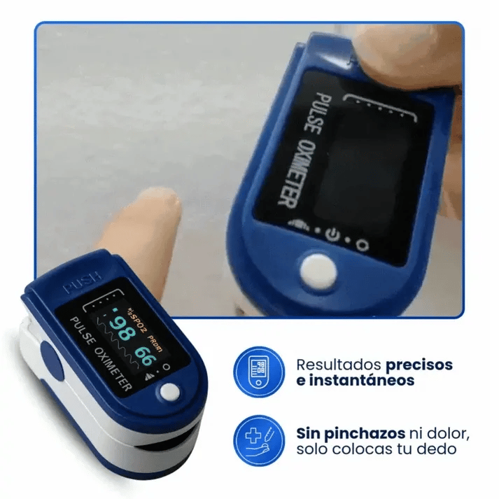 Oxímetro Digital 3 en 1 | Resultados Precisos de Oxígeno y Pulso en Segundos
