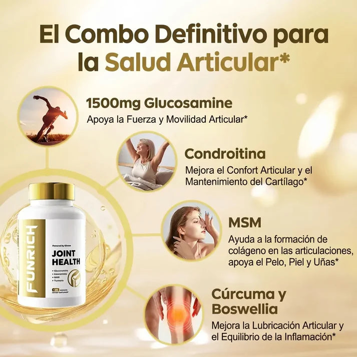 FunRich® Salud Articular – Recupera tu Movilidad y Vive sin Dolor (120 Cápsulas)